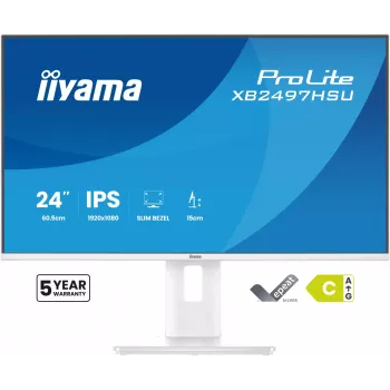 iiyama ProLite XB2497HSU-W1 tietokonenäyttö 60,5 cm (23,8 tuuman) 1920 x 1080 pikseliä Full HD LED valkoinen