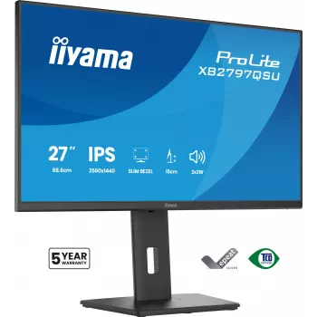 iiyama ProLite XB2797QSU-B1 tietokonenäyttö 68,6 cm (27 tuuman) 2560 x 1440 pikseliä Quad HD LED musta