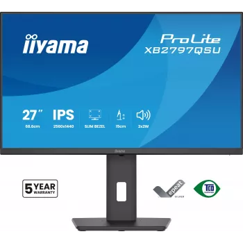 iiyama ProLite XB2797QSU-B1 tietokonenäyttö 68,6 cm (27 tuuman) 2560 x 1440 pikseliä Quad HD LED musta