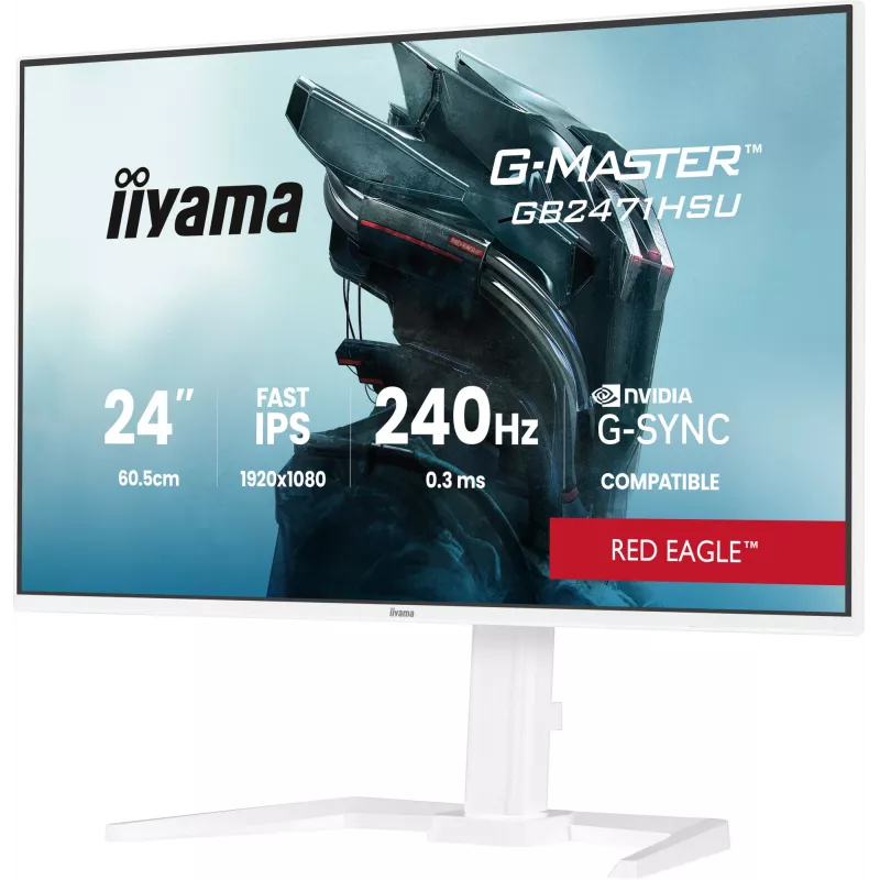Näyttö IIYAMA G-Master GB2471HSU-W1 23,8 tuuman (60,5 cm) Full HD HDMI/DP/USB valkoinen