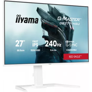 Pelimonitori IIYAMA GB2771HSU-W1 27 tuuman (68,6 cm) Full HD – HDMI, DisplayPort, USB – valkoinen