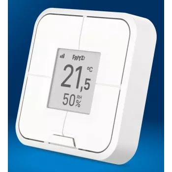 Langaton seinäkiinnitteinen älyohjain FRITZ Smart Control 440 — valkoinen, 69×69×18 mm