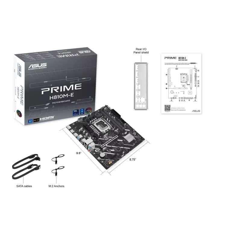 ASUS PRIME H810M-E-CSM emolevy LGA1851 Intel H810 mATX, 2×DDR5, 2×DisplayPort, 1×HDMI