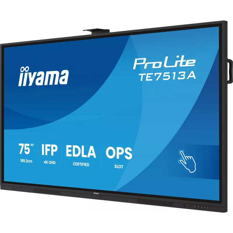 Interaktiivinen taulunäyttö IIYAMA TE7513A-B2AG 75 inch 4K UHD kosketusnäyttö, 500 cd/m², Wi‑Fi, Android, 24/7