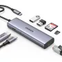 USB-C-keskitin UGREEN 90568 2 USB 3.0 HDMI RJ45 SD TF PD -portti