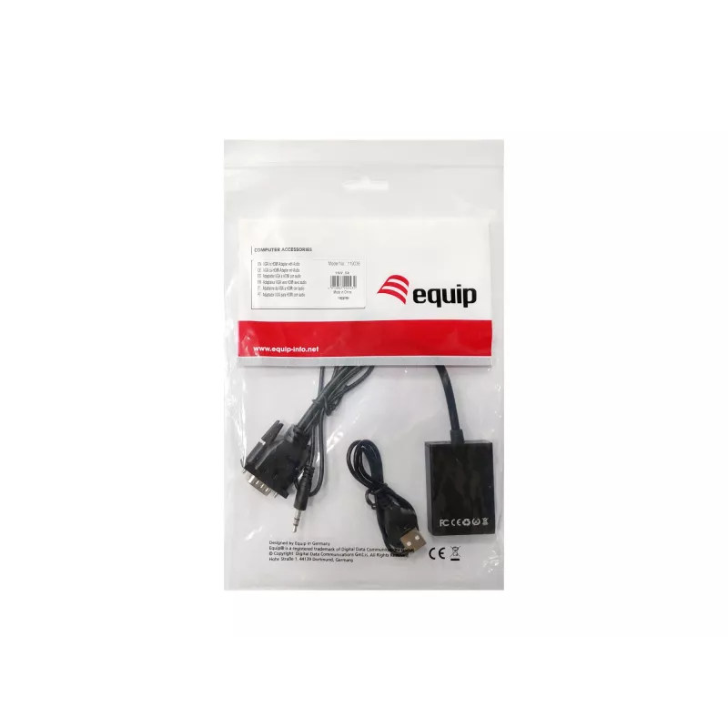 VGA-HDMI-sovitin äänellä Equip 119038