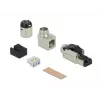 RJ45-liitin kenttäasennukseen Cat.6A metalli kulma DeLOCK 86289