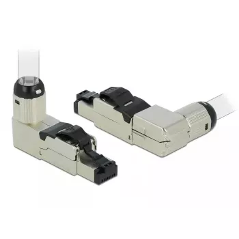 RJ45-liitin kenttäasennukseen Cat.6A metalli kulma DeLOCK 86289
