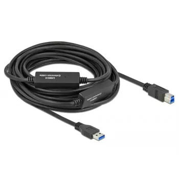 USB-kaapeli DeLOCK 85380 USB 3.2 Gen 1 10 m USB A USB B musta
