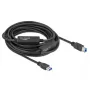 USB-kaapeli DeLOCK 85380 USB 3.2 Gen 1 10 m USB A USB B musta