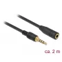 Audiokaapeli DeLOCK 85631 2 m 3,5 mm musta