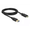 USB-kaapeli DeLOCK 84019 2 m USB 3.2 Gen 1 USB A USB C musta