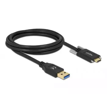 USB-kaapeli DeLOCK 84019 2 m USB 3.2 Gen 1 USB A USB C musta