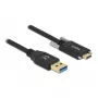USB-kaapeli DeLOCK 84019 2 m USB 3.2 Gen 1 USB A USB C musta