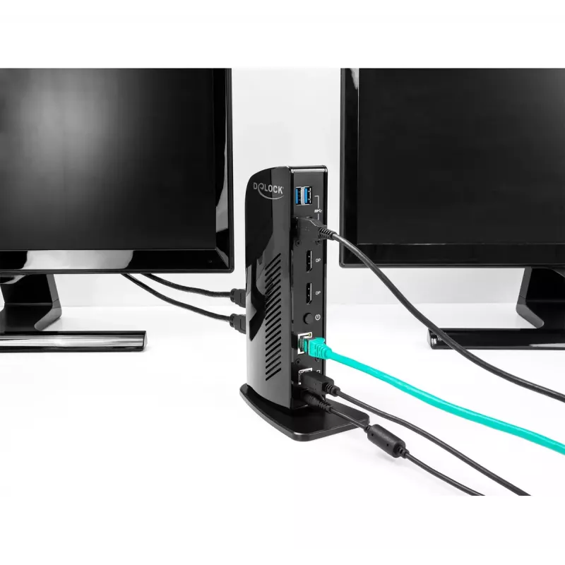 DeLOCK USB-telakka Dual DisplayPort 4K USB 3.2 LAN audio