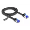 Verkkokaapeli DeLOCK RJ45 litteä patch-kaapeli pistoke pistokkeeseen Cat.6A 1 m musta