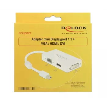 Kaapeli DeLOCK 0,16 m DisplayPort VGA HDMI DVI