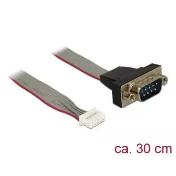 Sarjakaapeli DeLOCK 89632 musta harmaa punainen 0,3 m DB-9