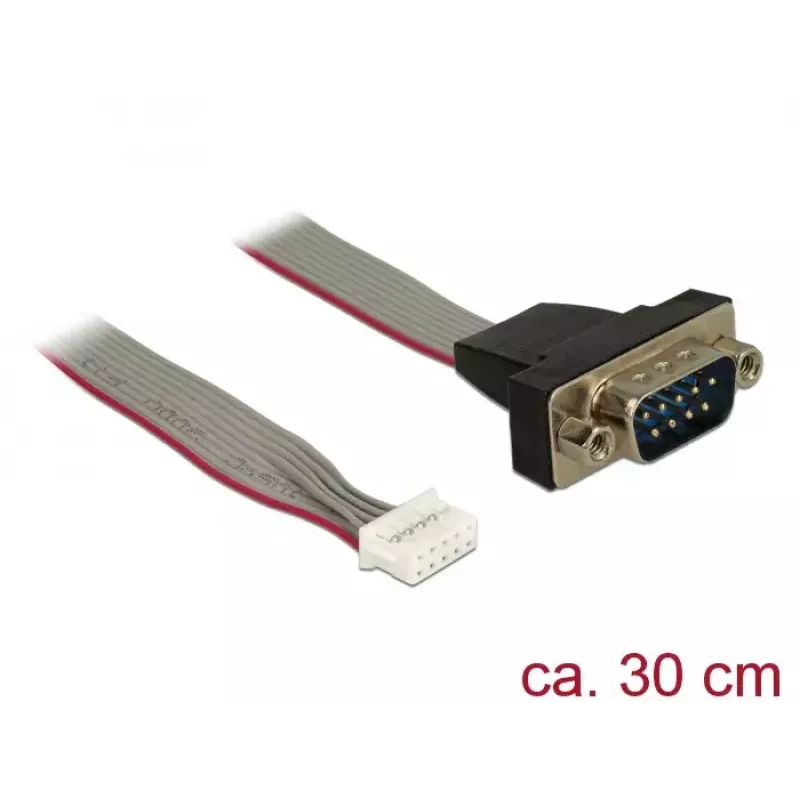 Sarjakaapeli DeLOCK 89632 musta harmaa punainen 0,3 m DB-9