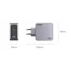 Ugreen Nexode Pro 160W GaN -laturi USB-C-kaapelilla yleismalli musta, harmaa AC-pikalataus sisäkäyttöön