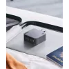 Ugreen Nexode Pro 160W GaN -laturi USB-C-kaapelilla yleismalli musta, harmaa AC-pikalataus sisäkäyttöön