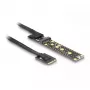 DeLOCK Riser-kortti NVMe M.2 Key A+E uros Key M -paikkaan 20 cm kaapeli