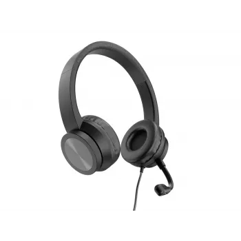 Headset CONCEPTRONIC POLONA05BC — stereo USB-C, taustamelua vaimentava mikrofoni, korvan päälle asetettava, 2 m kaapeli, 20–22000 Hz, musta