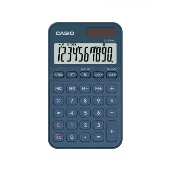 Taskulaskin Casio SL-310YC taskukoko perus 10-numeroinen paristo/aurinko laivastonsininen
