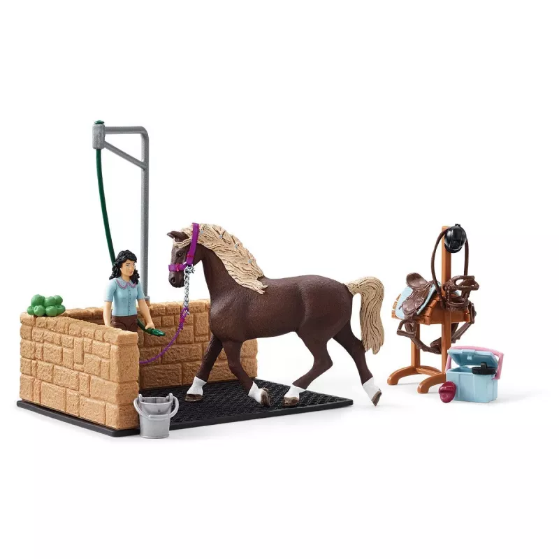 Eläin Schleich HORSE CLUB pesupaikka Emily & Luna