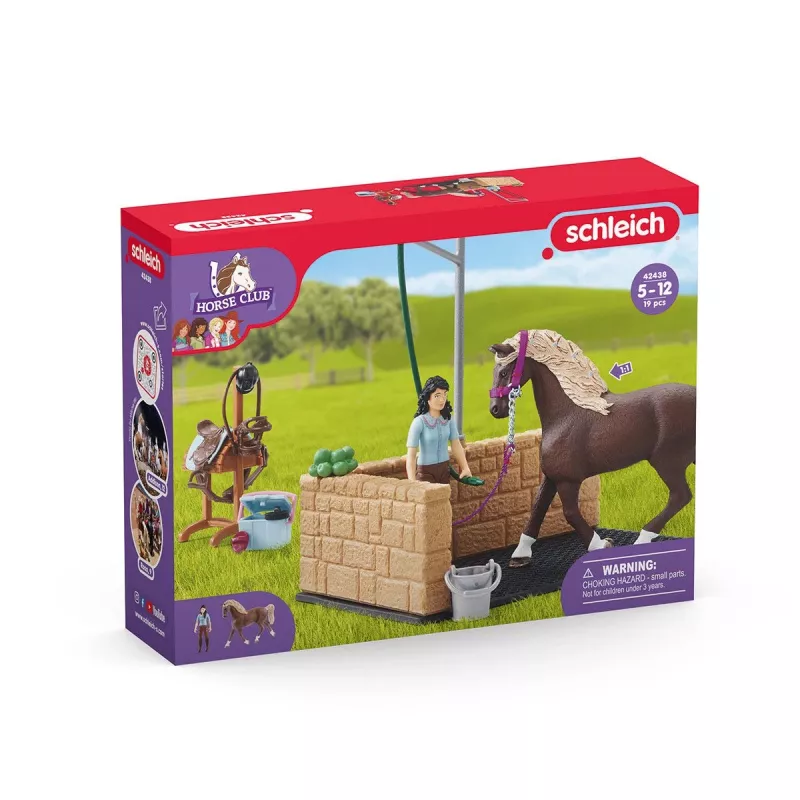 Eläin Schleich HORSE CLUB pesupaikka Emily & Luna