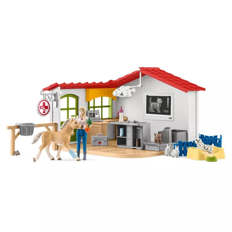 Eläinlääkäriasema eläimillä Schleich 42502