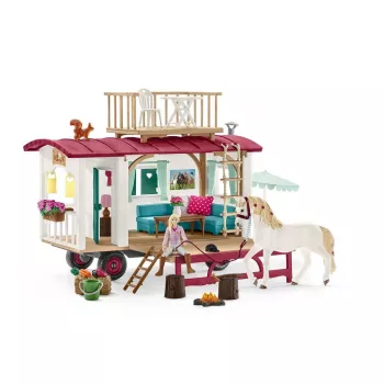 Asuntovaunu Schleich HORSE CLUB 42593 salaisiin kerhokokoontumisiin