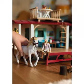 Asuntovaunu Schleich HORSE CLUB 42593 salaisiin kerhokokoontumisiin