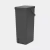 Brabantia Sort & Go 40L suorakaiteen muotoinen kierrätysjäteastia harmaa