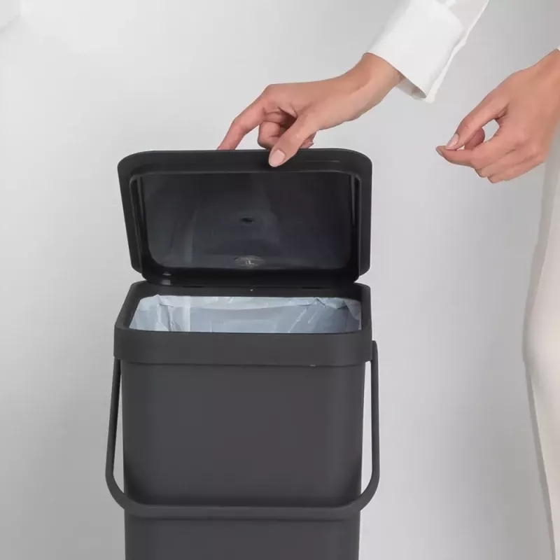 Brabantia Sort & Go 40L suorakaiteen muotoinen kierrätysjäteastia harmaa