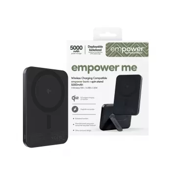 PanzerGlass empower™ by ® empower™ Bank with Spin Stand | 5000mAh | Space Black