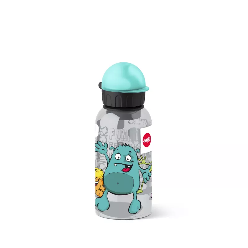 EMSA 518138 Kids Set Monster, 0,4 l juomapullo eväsrasialla, turkoosi