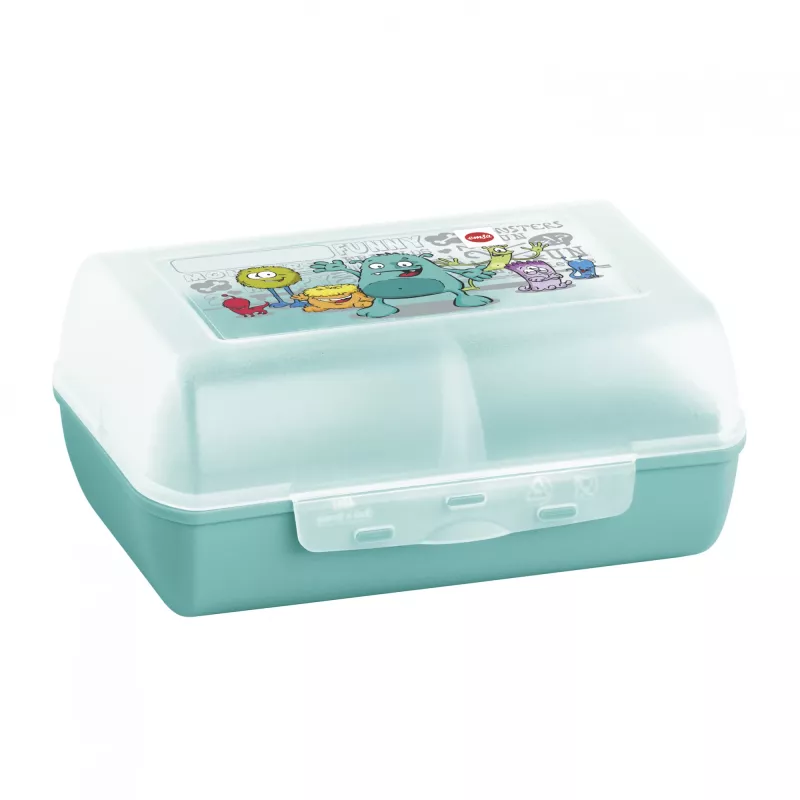 EMSA 518138 Kids Set Monster, 0,4 l juomapullo eväsrasialla, turkoosi