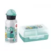 EMSA 518138 Kids Set Monster, 0,4 l juomapullo eväsrasialla, turkoosi