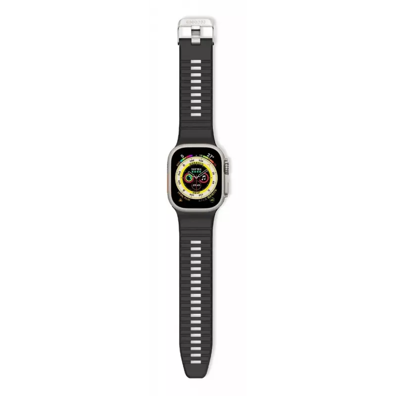 Ranneke Decoded Ultra Traction Strap älykelloon, musta, silikoni, 1 kpl