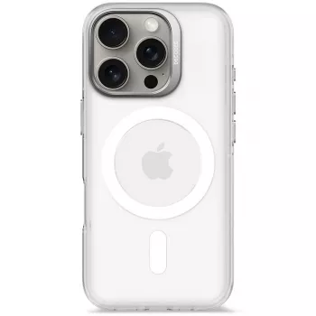 Puhelinkotelo Decoded Clear Case iPhone 16 Pro, polykarbonaatti, läpinäkyvä valkoinen, sopii 6,3