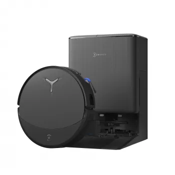 Imurointirobotti Ecovacs DEEBOT T90 PRO OMNI — pussiton 0,25 L pölysäiliö, 350 min käyttöaika, Li‑Ion 4000 mAh, musta