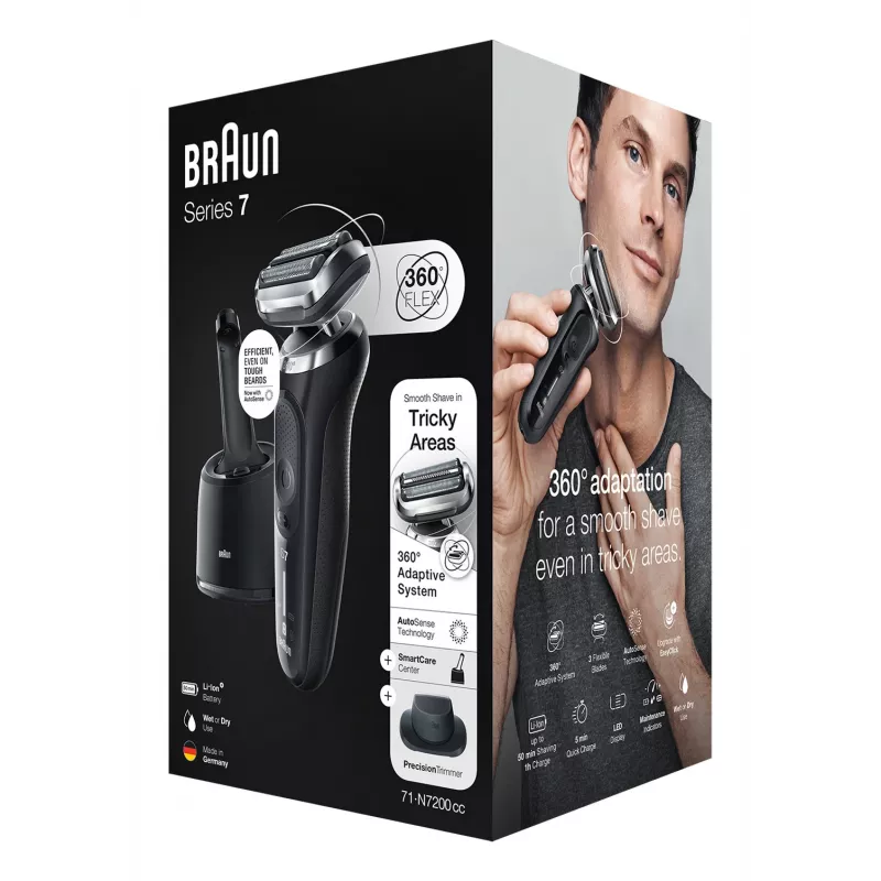 Braun Series 7 71-N7200cc -kalvoterätrimmeri musta