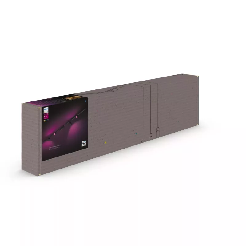 Älyvalaisin Philips Hue White and Colour Ambience Perifo Gerade Deckenbasis-Kit 4 Spots Bluetooth musta