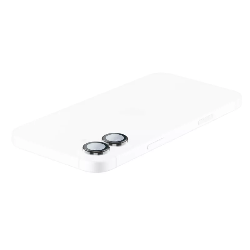 Cellularline kameraobjektiivin rengas - iPhone 16/16 Plus karkaistu lasi kameran suojaukseen
