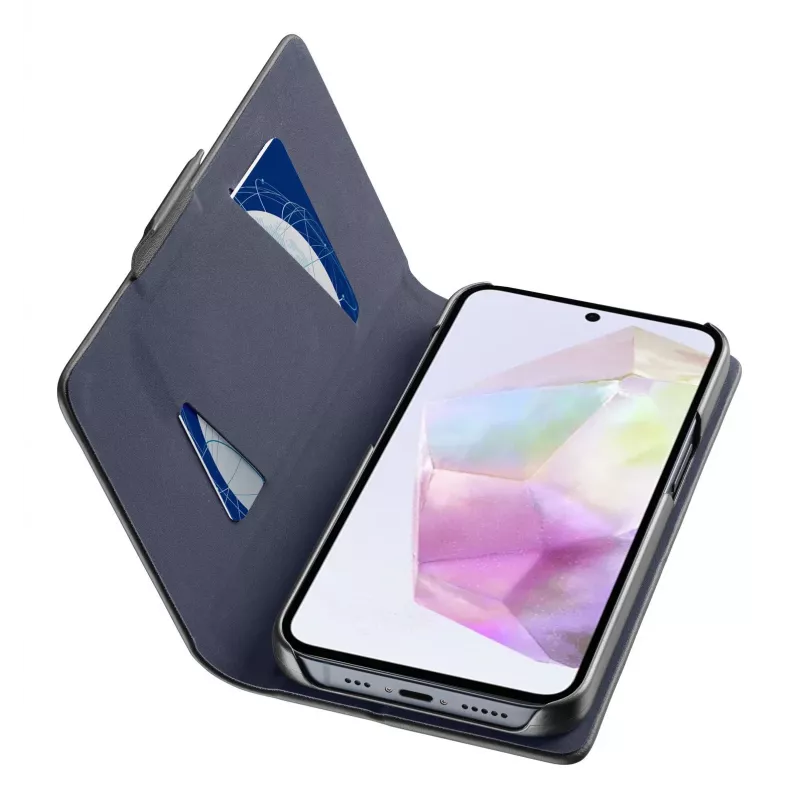 Cellularline Book - Galaxy A36/A56 kirjakotelo korttipaikalla ja magneettisulkimella