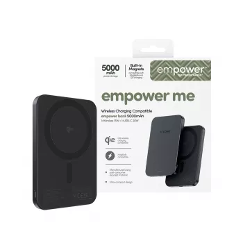 Varavirtalähde PanzerGlass empower™ 5000mAh Space Black kannettava laturi