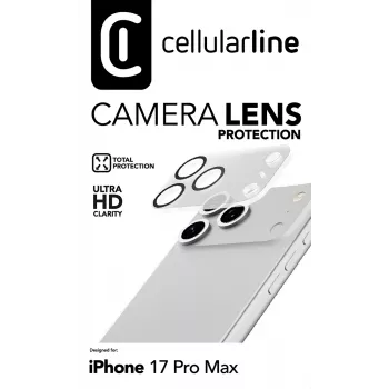 Cellularline kameran linssi - suojus iPhone 17 Pro Max -kameran linssille