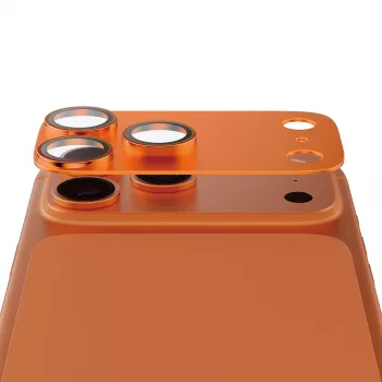 Kameransuojus PanzerGlass Fender iPhone 17 Pro — silikoni, Cosmic Orange, naarmu- ja iskunkestävä