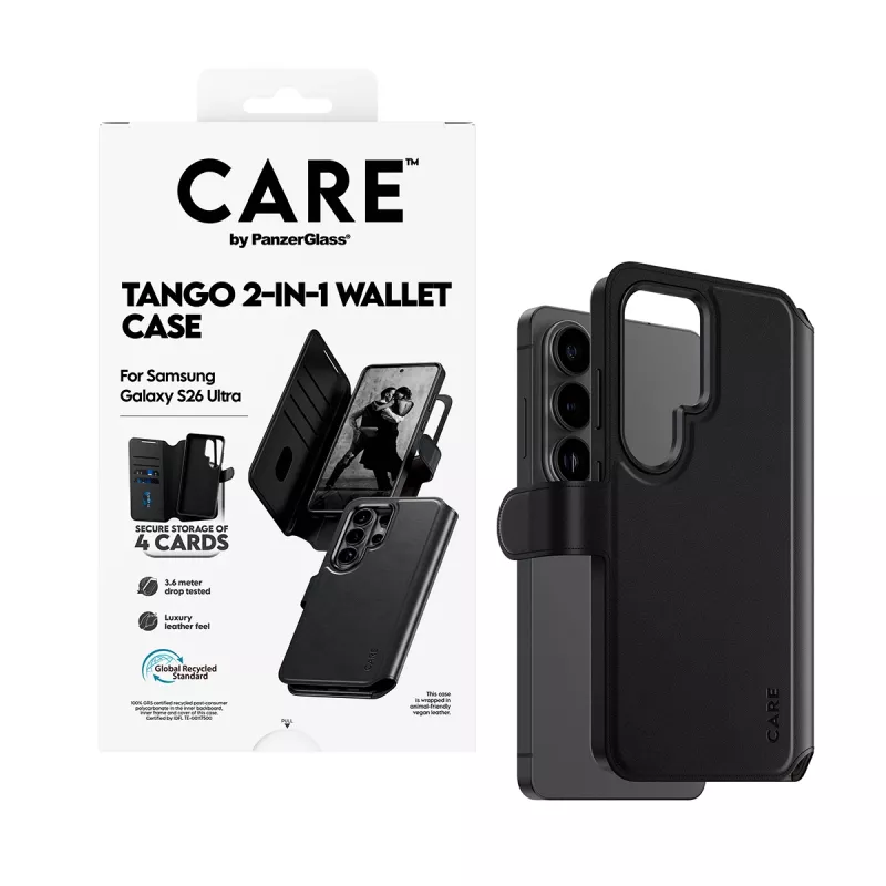 PanzerGlass CARE™ by ® Tango 2-in-1-lompakkokotelo Qi Samsung Galaxy S26 Ultra